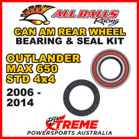 25-1516 ATV REAR WHEEL BEARING KIT CAN AM OUTLANDER MAX 650 STD 4X4 2006-2014