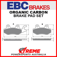 EBC for Suzuki LT-R450 Quadracer 06-11 Organic Carbon Front Right Brake pad FA165TT
