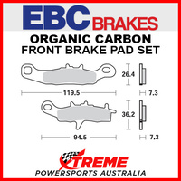 EBC Kawasaki KX85 2001-2018 Organic Carbon Front Brake Pad FA258TT