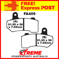 HD Road Glide 15-17 EBC Semi Sintered Chrome Front Brake Pads, FA409VLD