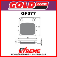 for Suzuki RM 125 H/J 87-88 Goldfren Sinter Off Road Rear Brake Pads GF077K5