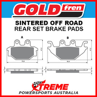 Goldfren Yamaha YZF-R125 2009-2012 Sintered Off Road Rear Brake Pads GF230-K5