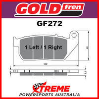 HD XL 883 L Superlow 11-13 Goldfren Sintered Dual Sport Front Brake Pads GF272S3
