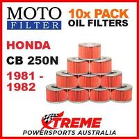 10 PACK MX MOTO FILTER OIL FILTERS HONDA CB250N CB 250N 1981-1982 MOTORCYCLE