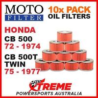 10 PACK MOTO FILTER OIL FILTERS HONDA CB500 1972-1974 CB500T TWIN 1975-1977