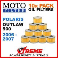 10 PACK MX MOTO FILTER OIL FILTERS POLARIS OUTLAW 500 ATV 2006-2007 OFF ROAD