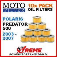 10 PACK MX MOTO FILTER OIL FILTERS POLARIS PREDATOR 500 ATV 2003-2007 OFF ROAD
