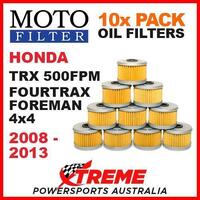 10 PACK MX MOTO FILTER OIL FILTERS HONDA TRX500FPM TRX 500FPM FOURTRAX 2008-2013