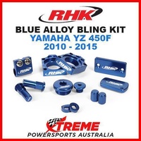 RHK MX BLUE ALLOY BLING KIT YAMAHA YZ450F YZ 450F YZF450 2010-2015 DIRT BIKE