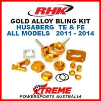 RHK MX GOLD ALLOY BLING KIT HUSABERG TE FE 125 250 350 450 501 2011-2014 MOTO
