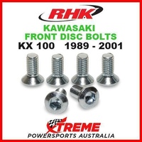 RHK MX FRONT HEAVY DUTY BRAKE DISC BOLT SET KAWASAKI KX100 KX 100 1989-2001 MOTO