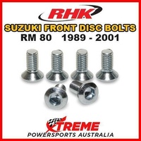 RHK MX FRONT HEAVY DUTY BRAKE DISC BOLT SET for Suzuki RM80 RM 80 1989-2001 DIRTBIKE