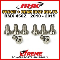 RHK FRONT + REAR HEAVY DUTY BRAKE DISC BOLTS for Suzuki RMX450Z RMX 450Z 2010-2015