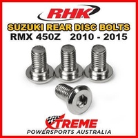 RHK MX REAR HEAVY DUTY BRAKE DISC BOLT SET for Suzuki RMX450Z RMX 450Z 2010-2015