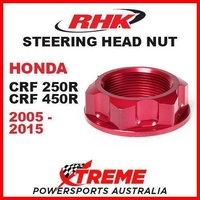 RHK STEERING HEAD STEM NUT RED HONDA CRF 250R CRF250R 450R CRF450R 2005-2015 MX