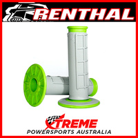 Renthal Mx Grips Green Grey Dual Compound Diamond/Waffle Dirt Bike Motorcycle  
