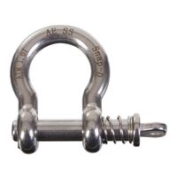 Snap-D 10mm Bow Shackle 304 Stainless Steel Max Load 1070Kg Towing Boat Trailer
