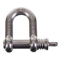 Snap-D 17mm D Shackle 304 Stainless Steel Max Load 3000Kg Towing Boat Trailer