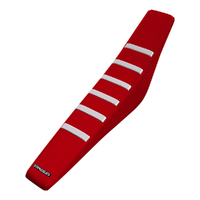 Strike Seats Gripper Ribbed White/Red/Red Seat Cover for Gas Gas MC65 2021-2023