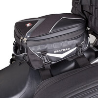 Motodry 27L Platinum/Black Expandable Rear-Seat Bag