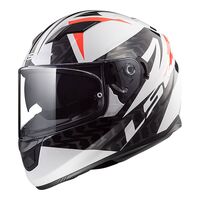 LS2 FF320 Stream Evo Commander White/Black/Red Full Face Helmet