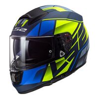 LS2 FF397 Vector EVO Kripton Matte Blue/Hi-Vis Full-Face Road Helmet