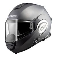 LS2 FF399 Valiant Matte Titanium Flip Front Road Helmet