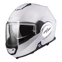 LS2 FF399 Valiant Solid Gloss White Flip Front Road Helmet