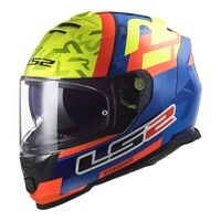 LS2 FF800 Storm Salvador Replica Matte Yellow/Blue/Orange Full-Face Road Helmet