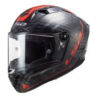 LS2 FF805 Thunder Carbon Racing Sputnik Metal/Red Full-Face Road Helmet
