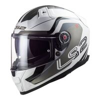 LS2 FF811 Vector II Metric White/Titanium/Silver Full-Face Road Helmet