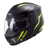 LS2 FF902 Scope Skid Black/Hi-Vis Flip Front Full-Face Road Helmet