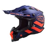 LS2 MX700 Subverter Evo Cargo Matte Blue / Fluro Orange Off Road Helmet