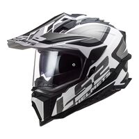 LS2 MX701 Explorer Alter Matte Black / White Adventure Helmet