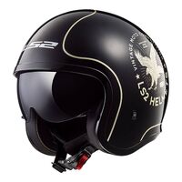 LS2 OF599 Spitfire Flier Black / Gold Road Helmet