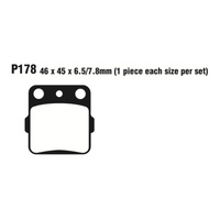 Rear Organic Brake Pads for Honda ATC200X 1983