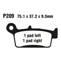 Front Organic Brake Pads for Kymco Filly 50 4t 2000-2002
