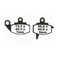 Front Organic Brake Pads for Kawasaki KX250 1987-1988