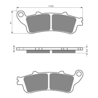 Front HH Sintered Brake Pads for Kawasaki EN650 Vulcan S Cafe 2019-2025
