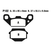 Front Sintered Brake Pads for Suzuki LT500R 1987-1990