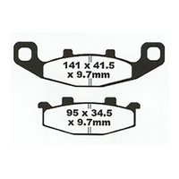 Rear V-Semi Sintered Brake Pads for Kawasaki ZZR1100 1990-1992