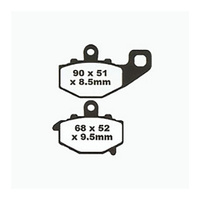 Rear V-Semi Sintered Brake Pads for Kawasaki ZX600 (Ninja ZX6R) 2007-2012