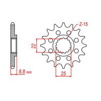 MTX 12 Tooth Front Sprocket for KTM 450 EXCR 2008-2012