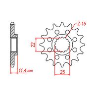 MTX 14 Tooth Front Sprocket for KTM 620 LC4 SC Super Competition 1999