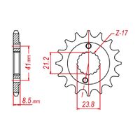 MTX 16 Tooth Front Sprocket for Honda TRX400EX 2WD SPORTRAX 1999-2004
