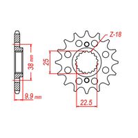 MTX 13 Tooth Front Sprocket for Husqvarna TE511 2011-2013