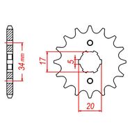 MTX 11 Tooth Front Sprocket for Suzuki RM125 1975