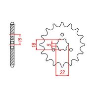 MTX 13 Tooth Front Sprocket for Kawasaki KX125 1992-1995
