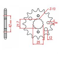 MTX 16 Tooth Front Sprocket for Kawasaki Z650 1977-1979