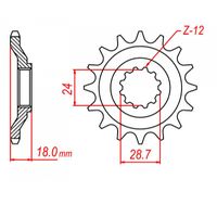 MTX 14 Tooth Front Sprocket for Kawasaki EL250 Eliminator 1990-1998